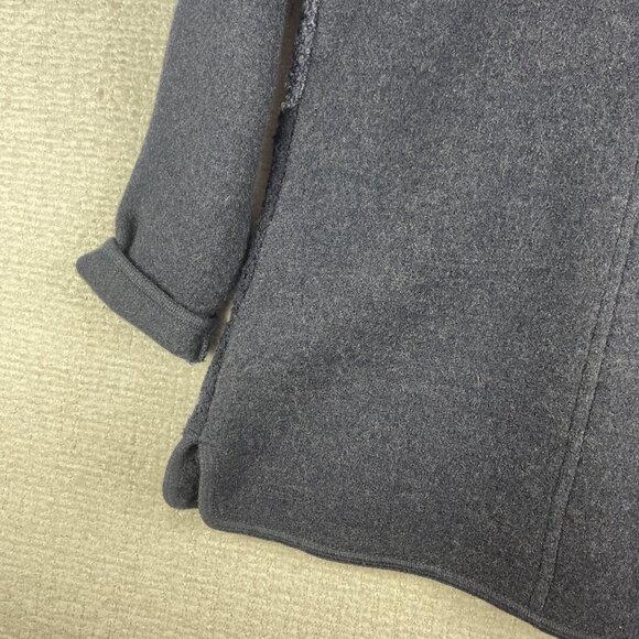 Vintage Sweater Jacket Womens Small Navy Blue Wool Fleece Nordic Ski Winter - Picture 16 of 16